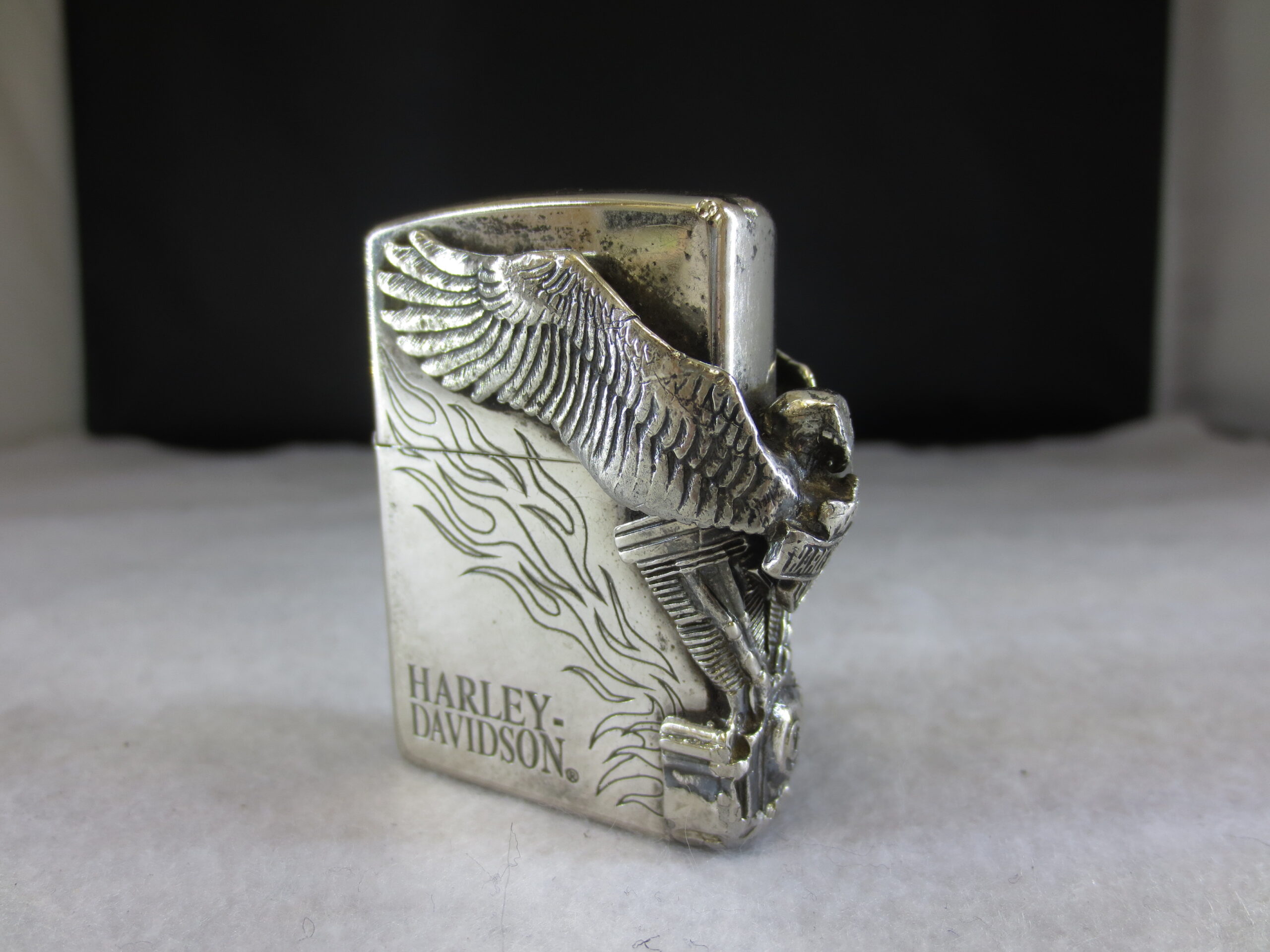 ZIPPO ライター ハーレーダビッドソン ジッポ イーグルメタル アンティークシルバー 両面加工 国内限定モデル 銀 鷲 ZIPPO ライター HARLEY-DAVIDSON ハーレーダビッドソン HDP-78